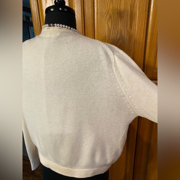 AUTHENTIC VINTAGE FULLY FASHIONED BEADED CARDIGAN PINUP ROCKABILLY SWEATER - Picture 12 of 15